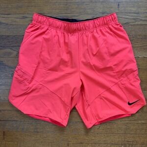 Nike Dri-FIT Training Shorts Men's Large Athletic Running Gym Neon‎ Coral